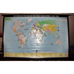 The World in the Age of Great Discoveries 1492-1648 - 74" x 50"  (Large Pull Down Map)
